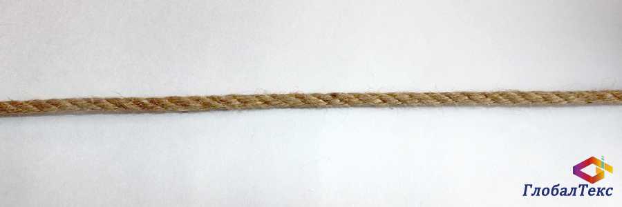 Канат (веревка) джутовый 6 мм бухта 25 кг