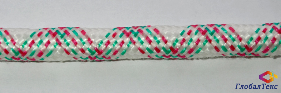 Шнур (веревка) плетеный полипропилен ПП 48-прядный цветной 20 мм