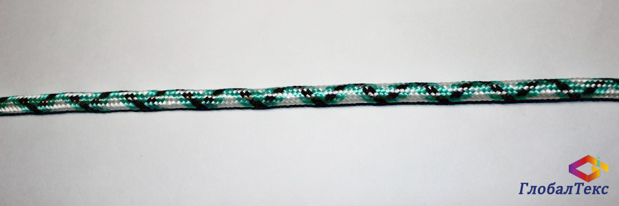 Шнур (веревка) плетеный полипропилен ПП 24-прядный цветной 10 мм