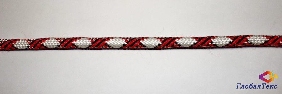 Шнур (веревка) плетеный полипропилен ПП 24-прядный цветной 12 мм