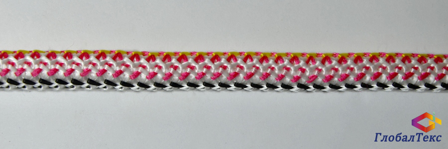 Шнур (веревка) вязаный полипропилен ПП цветной 12 мм