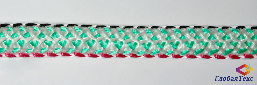 Шнур (веревка) вязаный полипропилен ПП цветной 18 мм