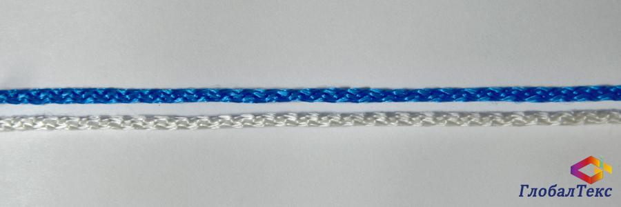 Шнур (веревка) вязаный полипропилен ПП цветной 4 мм